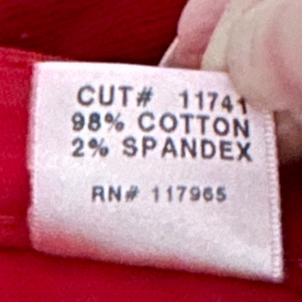 JBrand ZOEY Bright Red Velvety Corduroy Jeans “Great Red” Wash Zippered Pockets - Picture 14 of 14